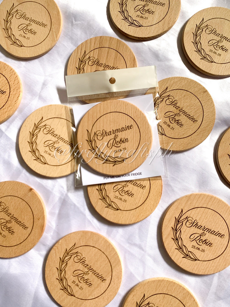 Wooden Round Magnet