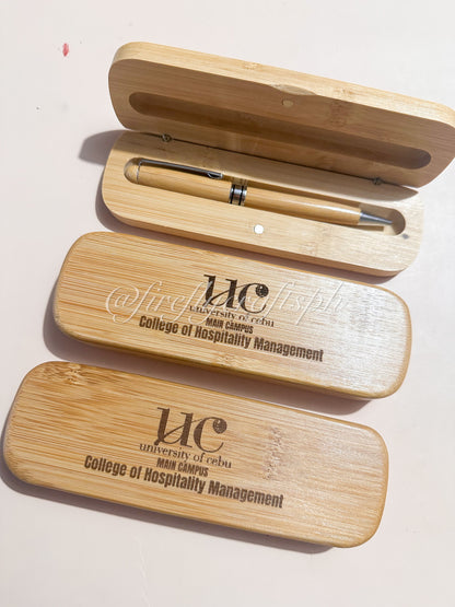 Bamboo Case with Pen