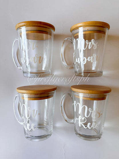 Latte Clear Mug with Lid