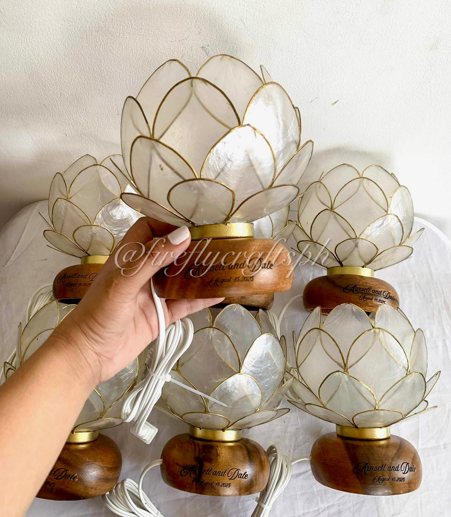 Cabbage Capiz Lamp