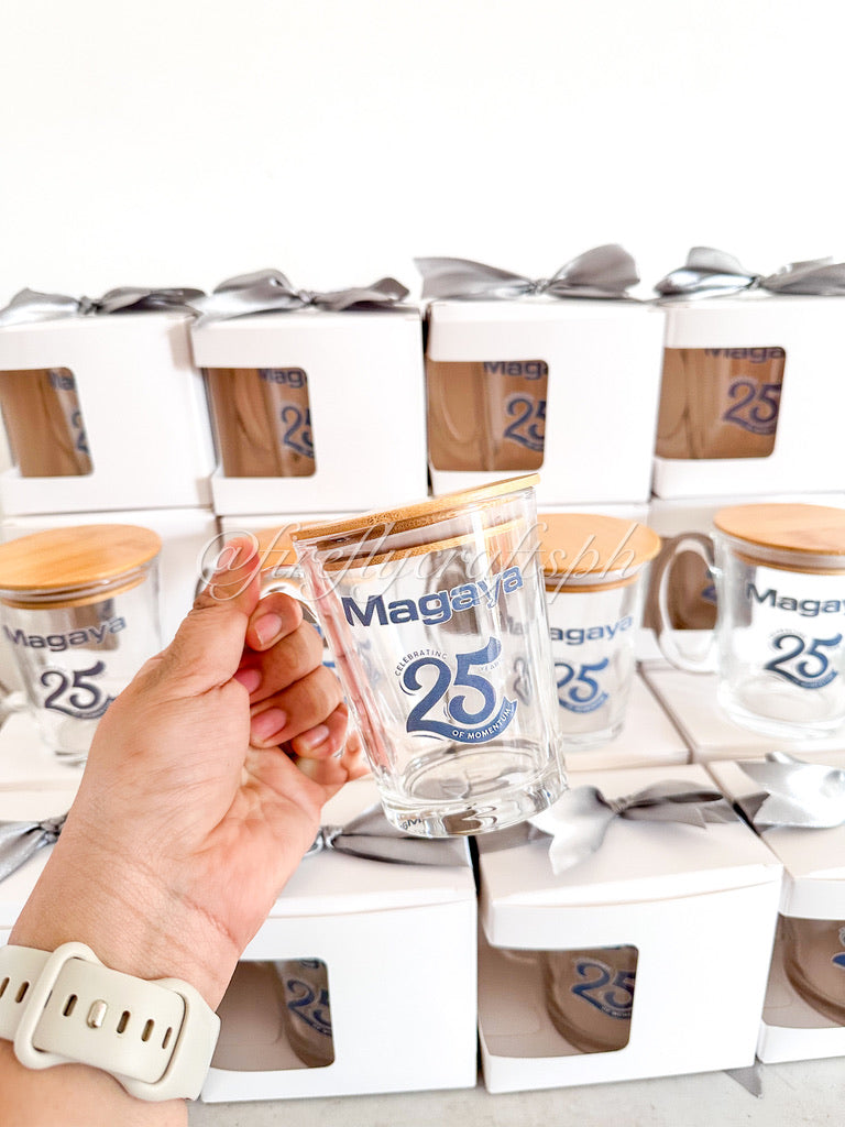 Latte Clear Mug with Lid