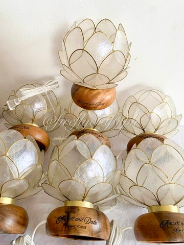Cabbage Capiz Lamp