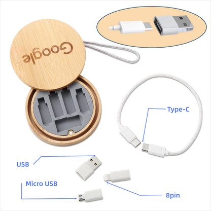 6in1 Wooden Charging Cable Adaptor